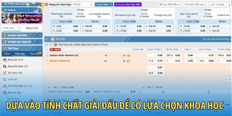 Dựa vào tính chất giải đấu để có lựa chọn khoa học