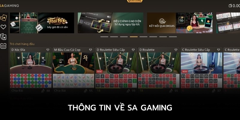 Thông tin về SA Gaming