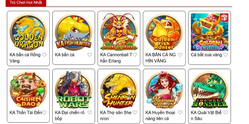 Ưu điểm của các trò chơi bắn cá tại sảnh cược KA